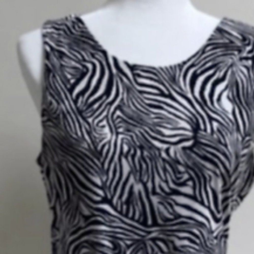 Vince Camuto Zebra Peplum Top